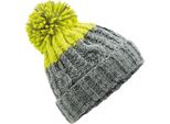 Beechfield Apres Beanie PC3947 (Taglia Unica) (Grigio Chiaro/Giallo)