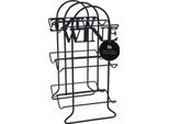 Portabottiglie Da Vino Excellent Houseware, Metallo, 21X17X33 Cm, Nero