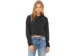 Felpa Con Cappuccio In Pile Bella + Canvas Da Donna, Lunghezza Crop RW7060 (L) (Grigio Scuro Screziato)