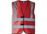 Korntex KX140 | Gilet Ad Alta Visibilità Con Quattro Strisce Riflettenti En Iso 20471 - Colore: Rosso - Taglia: Xxl
