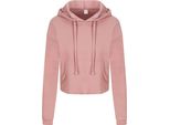 Awdis Just Hoods Damen Girlie Crop Pullover Con Cappuccio PC3447 (2XS) (Altrosa)