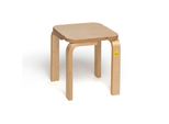 Sgabello Erzi 30 In Legno Sagomato, Robusto Sgabello Per Bambini, Impilabile, In Multistrato Di Betulla Verniciato, Dimensioni 27 X 27 X 30 Cm