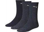 Puma Calze Sportive Unisex Per Adulti, Confezione Da 3 Pezzi RD259 (43-45 Eu) (Blu Navy)