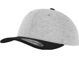 Cappello Da Baseball RW7604 (S/M) (Grigio/Nero) Flexfit By Yupoong Double Jersey 2 Tone