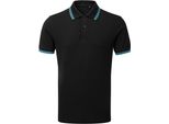 Polo Asquith & Fox Da Uomo, Manica Corta RW4809 (Xl) (Nero/Turchese)