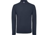 B&C Collection Herren Poloshirt Langarm RW6356 (3XL) (Marineblau)