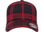 Flexfit By Yupoong Cappello Da Baseball Con Motivo Tartan RW7539 (S/M) (Nero/Rosso)