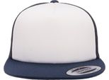 Cappello Trucker In Schiuma Flexfit By Yupoong, Frontale Bianco RW7571 (Taglia Unica) (Navy/White/Navy)