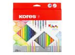 Kores BB93320 Matite Colorate Triangolari Kores "Kolores Style"", Confezione Da 26 Pezzi"