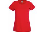 Maglietta Fruit Of The Loom Lady-Fit Donna (5 Pezzi/Confezione) BC4810 (M) (Rosso)