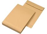 Mailmedia Faltentaschen Din B4 Ohne Fenster Braun Mit 4,0 Cm Falte, 100 St.