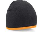 Cappello Invernale Beechfield Unisex In Maglia Basic RW209 (Taglia Unica) (Nero/Arancio Fluo)
