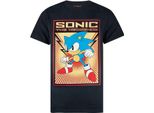 Sonic The Hedgehog - Maglietta "Propaganda"" Per Uomo NS5256 (L) (Nero)"