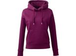 Anthem - Felpa Con Cappuccio In Cotonelogico Da Donna PC4319 (L) (Borgogna)
