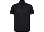 Henbury - Polo "Pique"" Da Uomo PC4429 (4XL) (Nero)"