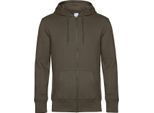 B&C - Felpa Con Cappuccio A Zip Intera Da Uomo RW7936 (Xs) (Khaki)