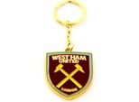 West Ham United Fc - Portachiavi In Metallo Crest SG8129 (Taglia Unica) (Rosso Vino/Oro)
