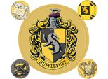 Harry Potter - Tassorosso - Set Di 5 Adesivi - Vinile TA894 (Taglia Unica) (Giallo)