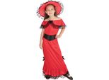 Bristol Novelty - Costume Da Ragazza BN2815 (L) (Rosso/Nero)