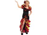 Bristol Novelty - Costume Da Bambina BN530 (S) (Nero/Rosso/Giallo)