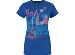 Junk Food - Maglietta "Ooh Lala Paris"" Da Donna NS5846 (S) (Blu Royal)"
