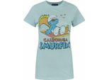 Junk Food - Maglietta "California Smurfin'"" Da Donna NS5853 (S) (Azzurro)"