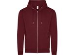 Awdis - Felpa Con Cappuccio Con Zip A Tutta Lunghezza, In Cotonelogico Per Uomo PC4334 (Xs) (Borgogna)