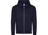 Awdis - Felpa Con Cappuccio Con Zip A Tutta Lunghezza, In Cotonelogico, Per Uomo PC4334 (Xs) (Blu Navy)