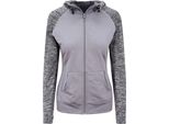 Awdis Cool - Felpa Con Cappuccio "Girlie"" Con Zip A Tutta Lunghezza Per Donna RW6608 (S) (Grigio/Grigio Screziato)"