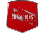 Liverpool Fc - Distintivo "Champions Of Europe"" - Metallo SG17498 (Taglia Unica) (Rosso/Argento)"