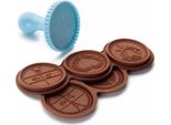 Stampo Per Biscotti Rotondo Ibili, Plastica, 7 Cm, Blu