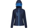 Regatta - Giacca Softshell "Venturer"" Con Cappuccio Da Donna PC4255 (46 It) (Blu Navy/Blu Grigio)"