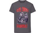 Hotel Transylvania - Maglietta "Here Comes Trouble"" Per Ragazzi NS5885 (140) (Grigio)"