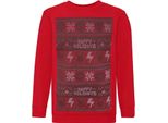 Pokemon - Felpa "Happy Holidays"" Per Bambini - Design Natalizio NS6123 (116) (Rosso)"