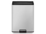 Eko - Cestino A Pedale Essential Recycler 20+20 Litri - Acciaio Inox - Acciaio Inox Opaco