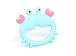 Giligums Baby Teether In Silicone Crab Teether, 3M+, 1 Pezzo, Menta