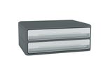 Cep 1090116361 Schubladenbox Moovup Lichtgrau Din A4 Quer Mit 2 Schubladen(T)