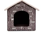 Cuscino Per Cani Cuccia Per Cani Letto Per Animali Domestici Letto Per Gatti - Standard - 38 X 38 X 32 Cm [Taglia: R1] - Marrone Con Testo
