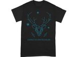 Harry Potter - Maglietta "Expecto Patronum"" Per Uomo/Donna Unisex BI189 (Xxl) (Nero/Petrolio Scuro)"