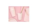 Bicchiere Di Carta A Pois 260Ml Oro Rosa Set Da 6