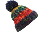 Cappello A Cavatappi Unisex Beechfield Con Pompon RW5192 (Taglia Unica) (Rosso Fuoco)