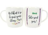 Something Different - Set Di Tazze "She Said Yes!"" In Porcellana - Confezione Da 2 SD2066 (Taglia Unica) (Colorate)"