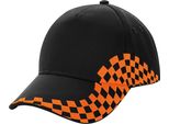 Berretto Da Baseball Beechfield Unisex Grand Prix RW221 (Taglia Unica) (Nero/Arancione)