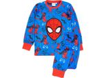 Spider-Man - Pigiama Con Pantaloni Lunghi Per Bambini NS6592 (128) (Blu/Rosso)