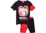 Harley Quinn - Pigiama "Mad Love"" Per Donna NS6607 (S) (Rosso/Nero)"