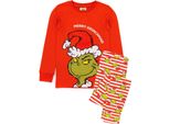 Il Grinch - Pigiama Per Bambini - Disegno Natalizio NS6564 (128) (Rosso/Verde/Bianco)