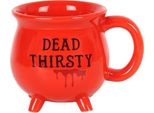 Something Different - Tazza Da Caffè "Dead Thirsty"", Bollitore, Ceramica SD3876 (Taglia Unica) (Rosso/Nero)"