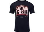 Capitan America - T-Shirt Da Uomo TV236 (S) (Blu Navy)