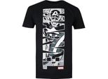 Captain America - T-Shirt Da Uomo TV202 (S) (Nero/Grigio)