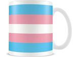 Pyramid International - Tazza Da Caffè "Transgender"", Bandiera PM4143 (Taglia Unica) (Bianco/Rosa/Blu)"